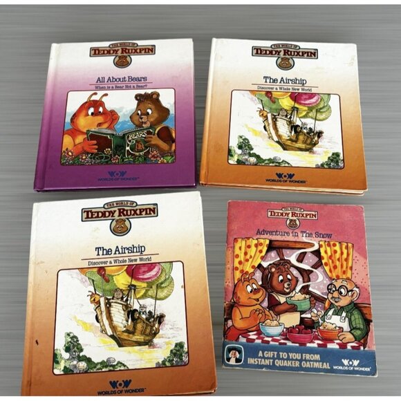 Scholastic Other - 4 Vintage Books 80s Teddy Ruxpin Bear Retro Gift